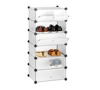 Relaxdays 6 Compartment Shoe Cabinet
