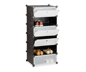 Relaxdays 6 Compartment Shoe Cabinet