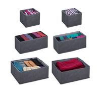 Relaxdays 6 Piece Drawer Organiser Set