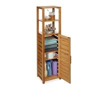 Relaxdays 6-Tier Bamboo Bathroom Shelf