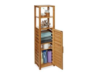 Relaxdays 6-Tier Bamboo Bathroom Shelf