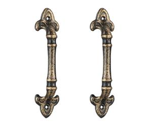 Relaxdays 6x Bronze Vintage Furniture Handles