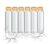 Relaxdays 6x Drinking Bottle with Bamboo Lid 500ml