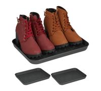 Relaxdays 6x Grey shoe tray