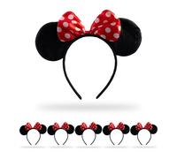 Relaxdays 6x Mouse Headband with Ears & Bow