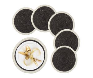 Relaxdays 6x Place Mat Set Seagrass