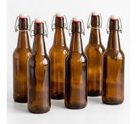 Relaxdays 6x refillable swing-top bottles
