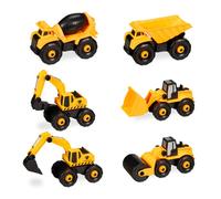 Relaxdays 6x Toy Truck Set