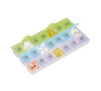 Relaxdays 7-Day Pill Box with 3 Compartments Each