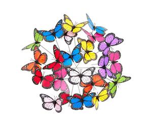 Relaxdays 72x Ornamental Garden Butterfly