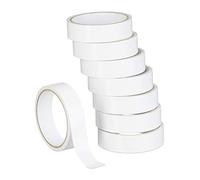 Relaxdays 8 Double-Sided Transparent 24mm Tape Rolls, Detachable & Adhesive on Both Sides