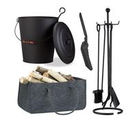 Relaxdays 8-piece Complete Fireplace Set