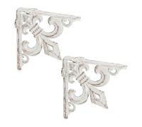 Relaxdays 8 x antique white cast iron brackets