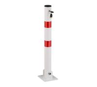 Relaxdays 8x Foldable barrier post, red/white
