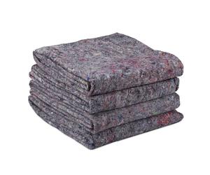 Relaxdays 8x moving blankets 150 x 200 cm, 8-pack