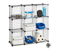 Relaxdays 9-Compartment Modular Grid Shelf