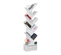 Relaxdays 9-Tier Tree Bookshelf with Drawer
