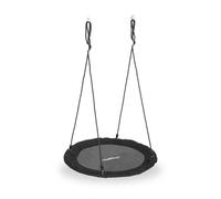 Relaxdays Round Nest Swing for Children & Adults, Adjustable, Ø 90 cm, Spider Web Seat, For up to 100 kg