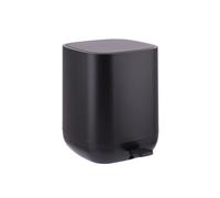 Relaxdays 9L Soft-Close Pedal Waste Bin with Removable Inner Bin, Matt Black, 27x21x26 cm