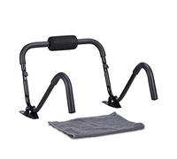 Relaxdays Ab Roller Stomach Trainer, with Stand, Abdominal Muscle Exerciser, 50 x 60 x 50 cm, Six Pack Fitness Trainer, Black