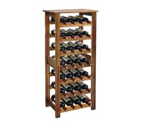 Relaxdays Acacia wine rack for 28 bottles