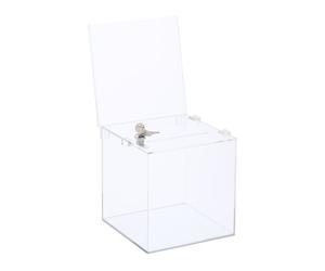 Relaxdays Acrylic donation box with slot