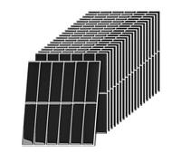 Relaxdays Adhesive Tile Stickers, 20 pcs, 30x30cm, Self-Adhesive, 3D, Cut-to-Fit, Black for Bathroom & Kitchen