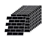 Relaxdays Adhesive Tile Stickers, 20 pcs, Bathroom & Kitchen, 30x30 cm, Self-Adhesive, 3D Cut-to-Size, Black