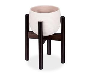 Relaxdays Adjustable Bamboo Plant Stand