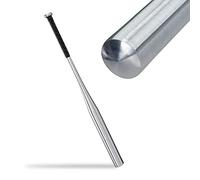 Relaxdays Aluminium Baseball Bat, Lightweight Softball Bat, Anti-Slip Grip, Silver