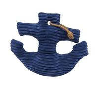 Relaxdays Anchor Doorstop, decorative sand-filled cotton door holder, floor buffer, 38x42x28 cm, dark blue