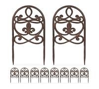 Relaxdays Antique Style Garden Bed Fence 10 Panels