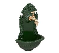 Relaxdays antique wall fountain, with tap, nostalgic, green