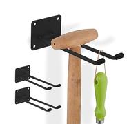 Relaxdays 3x Wall Mounted Appliance Holder Black