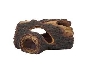 Relaxdays Aquarium Ornament, Tree Trunk, Polyresin, HxWxD: 5.5 x 13.5 x 9 cm, Fresh & Saltwater, Brown