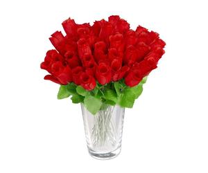 Relaxdays Artificial Red Roses