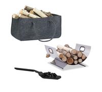 Relaxdays Bag, Basket and Shovel for Firewood