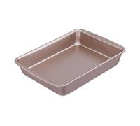 Relaxdays Baking Tin, Non-Stick Oven Dish, Rectangular, Lasagna, Roast, Tiramisu, 4 L, Carbon Steel, 6,5x40x29 cm, Brown