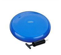 Relaxdays Balance Disc, 33 cm Stability Wobble Cushion with Air Pump, Balance Pillow with Nubs, Fitness Board, Blue