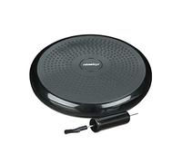 Relaxdays Balance Disc, 33 cm Stability Wobble Cushion with Air Pump, Balance Pillow with Nubs, Fitness Board, Black