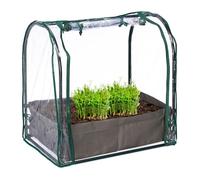 Relaxdays Balcony Greenhouse, Planting Bag, HWD: 70 x 68 x 50 cm, Cultivation, Cold Frame, PVC, Steel, Transparent/Green, 23 x 25 x 16 cm
