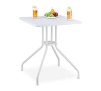 Relaxdays Balcony Table in White Rattan Look