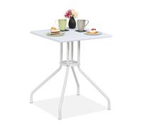 Relaxdays Balcony Table in White Wood Look
