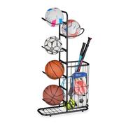 Relaxdays Ball Rack with 6 Shelves and Basket