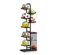 Relaxdays Ball rack with 7 shelves and basket