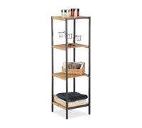 Relaxdays Bamboo and Steel Shelf