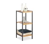 Relaxdays Bamboo and Steel Shelf