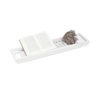 Relaxdays Bamboo Bath Caddy White