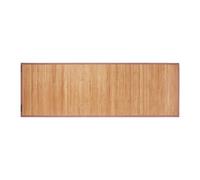Relaxdays Natural Bamboo Bath Mat, Moisture-Resistant, Textile Border, Bathtub Rug, 61 x 182 cm