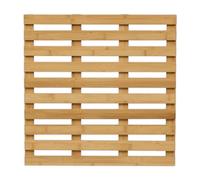 Relaxdays Bamboo Bath Mat, 50 x 50 cm, Non-Slip, for Bathtub, Shower & Sauna, Indoor & Outdoor, Slatted Board, Natural